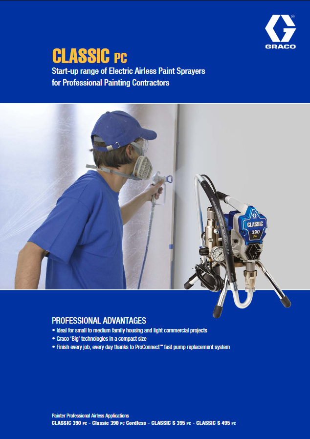 Classic 390 PC Electric Airless Sprayer, Stand, 230V